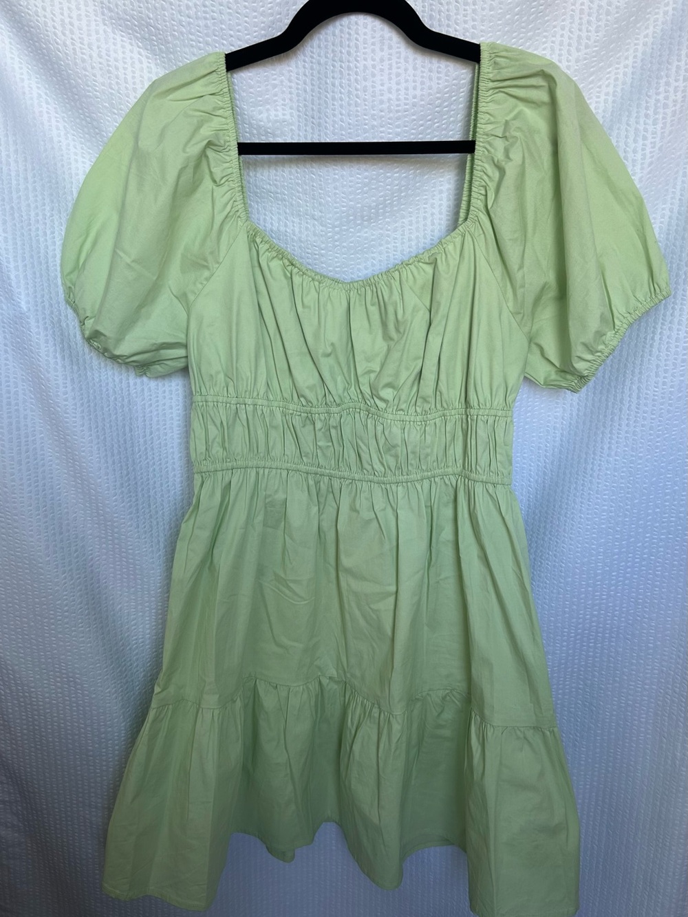 Nordstrom BP Pastel Green Puff Sleeve Ruffled Mini Dress Size Medium